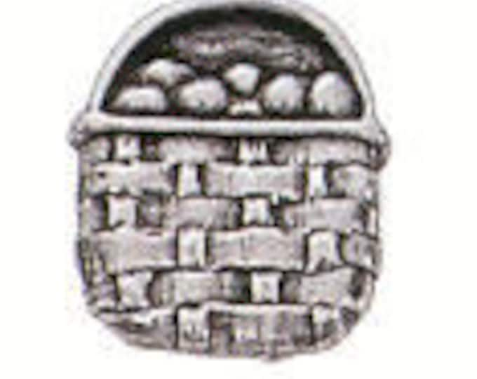 Danforth Button: BASKET pewter shank button free shipping offer