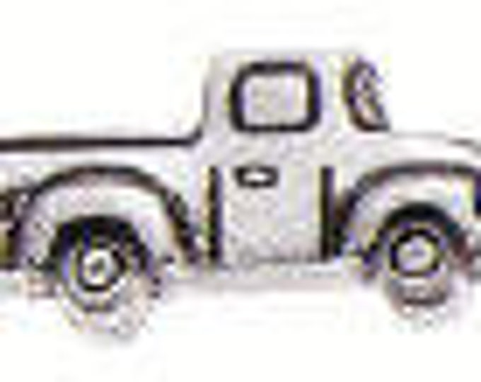 Danforth Button: Pick Up Truck  pewter shank button