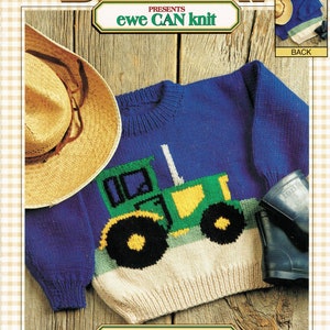 Patron tricot tracteur taille familiale pour pulls