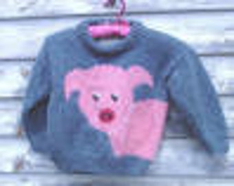 Little Piggy child's sweater kniting pattern
