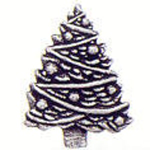 May include: A silver-colored Christmas tree ornament with a textured surface and a swirl design. The ornament is decorated with small, round balls.