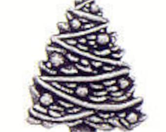 Danforth Button: Christmas Tree  pewter shank button