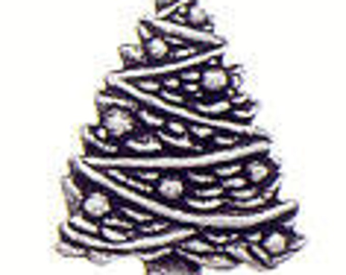 Danforth Button: Christmas Tree  pewter shank button