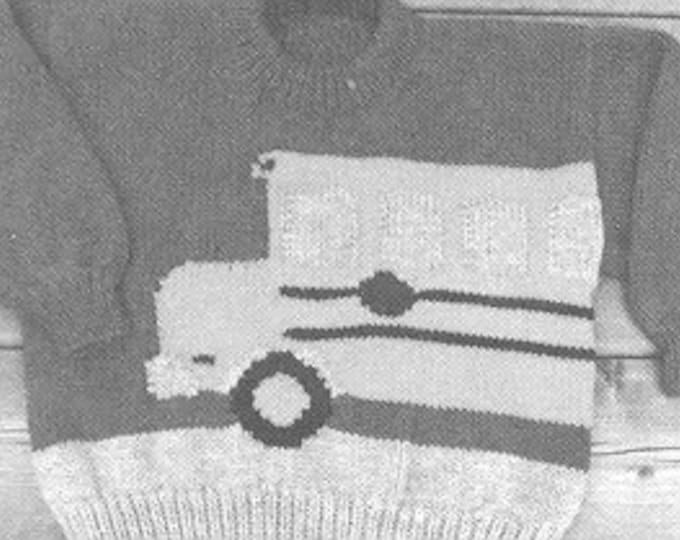 The Schoolbus knitting pattern for child's worsted weight pullover