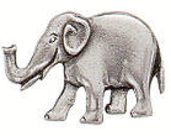 Danforth Button: Elephant  pewter shank button