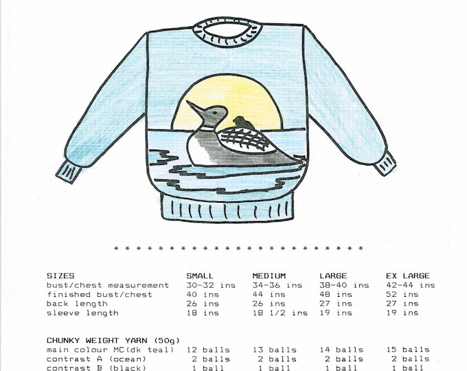 Loon sweater knitting pattern from eweCanknit