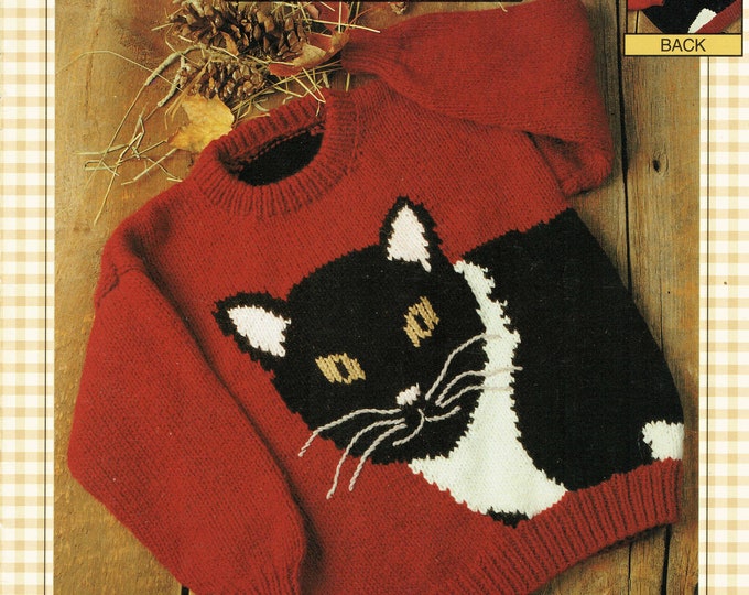 Barn Cat knitting pattern book from eweCanknit with family sizing