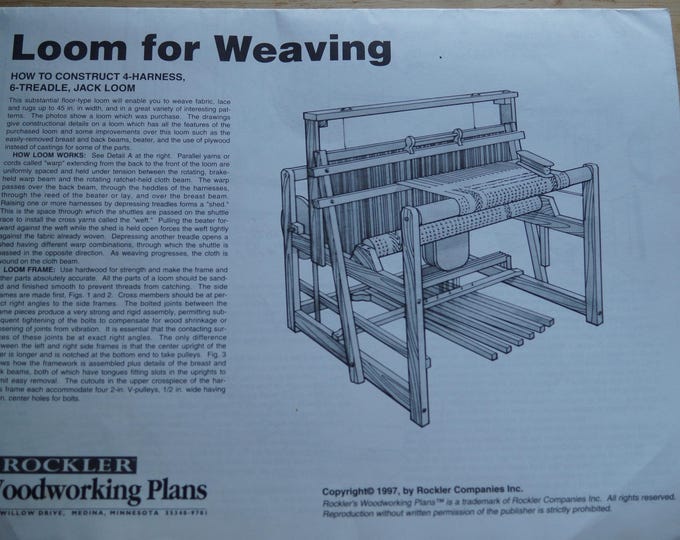 Jack loom woodworking plans