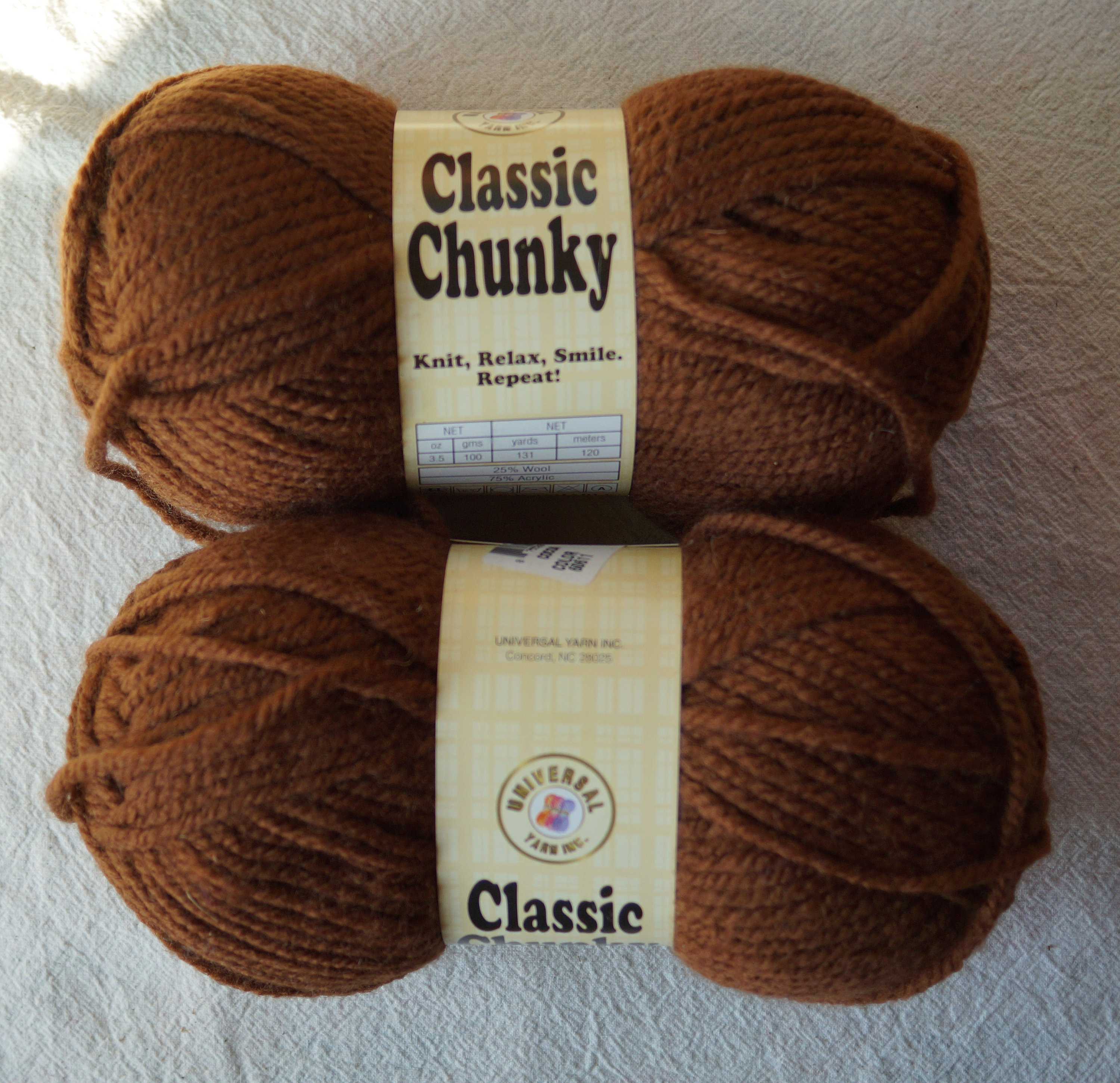 Universal Chunky wool and acrylic sale yarn, free shipping offer
