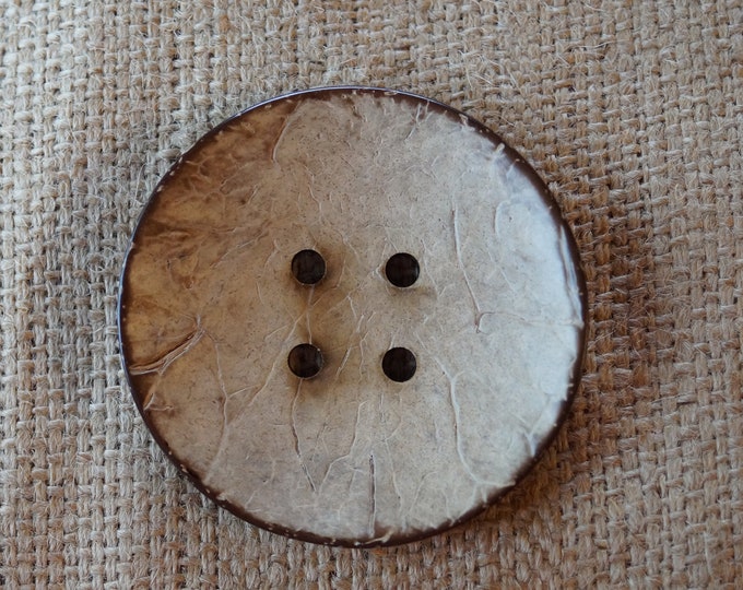 Wood Button: Large Coconut wood button