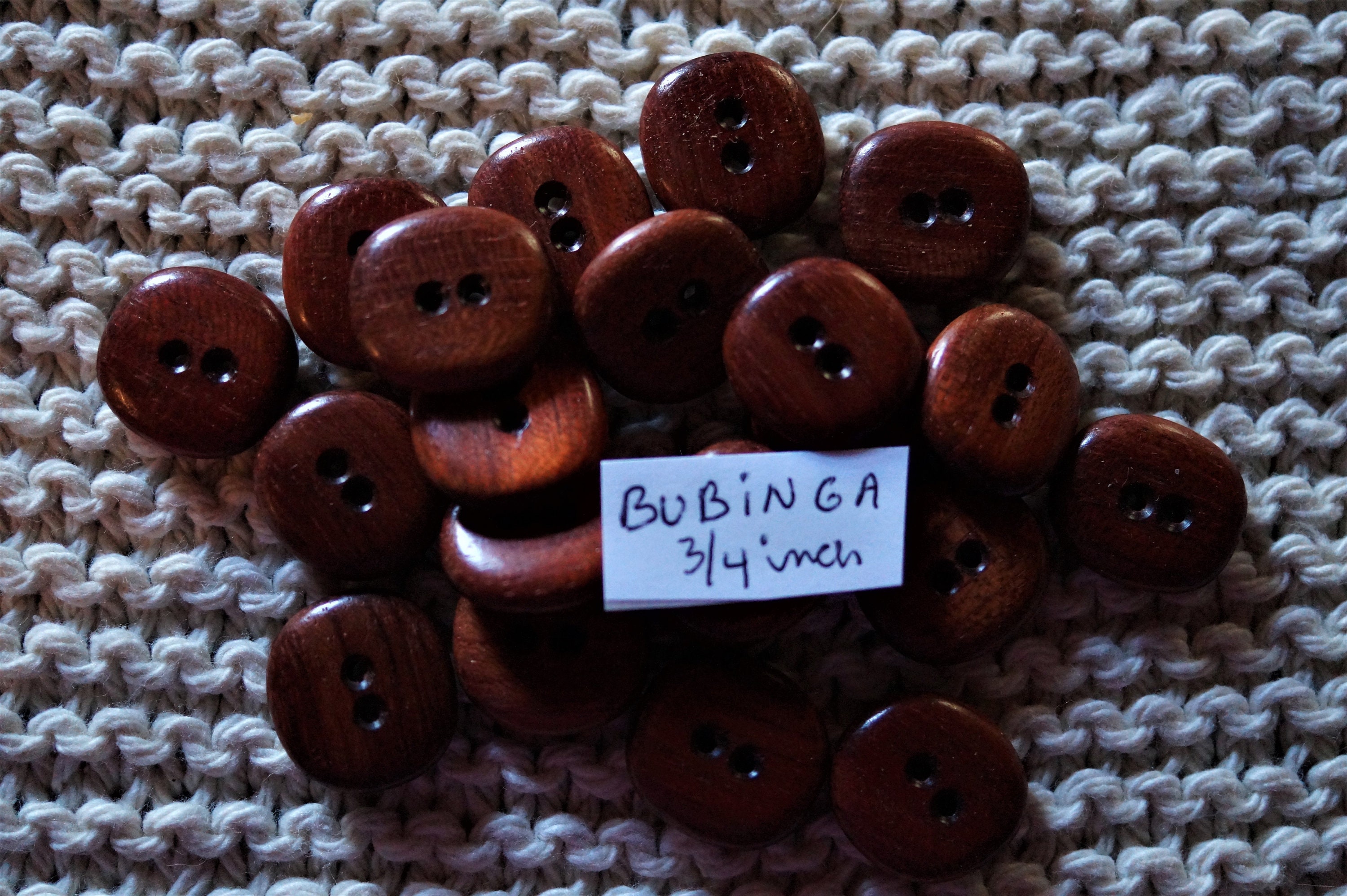 Wood buttons handmade in the USA by a local craftsman choose