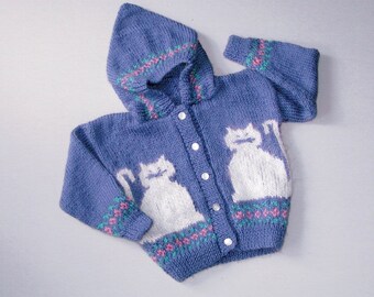 Country's Child pattern 112 Pretty Kitties child's hoodie knitting pattern