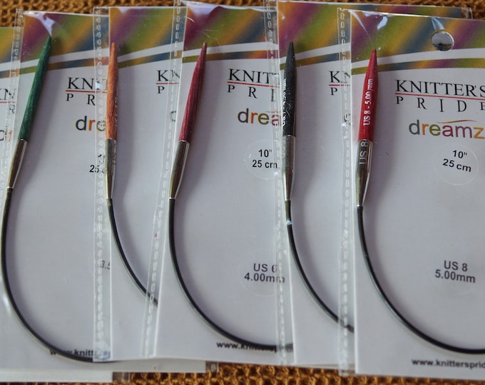 9-10 in. circular KP Dreamz knitting needles