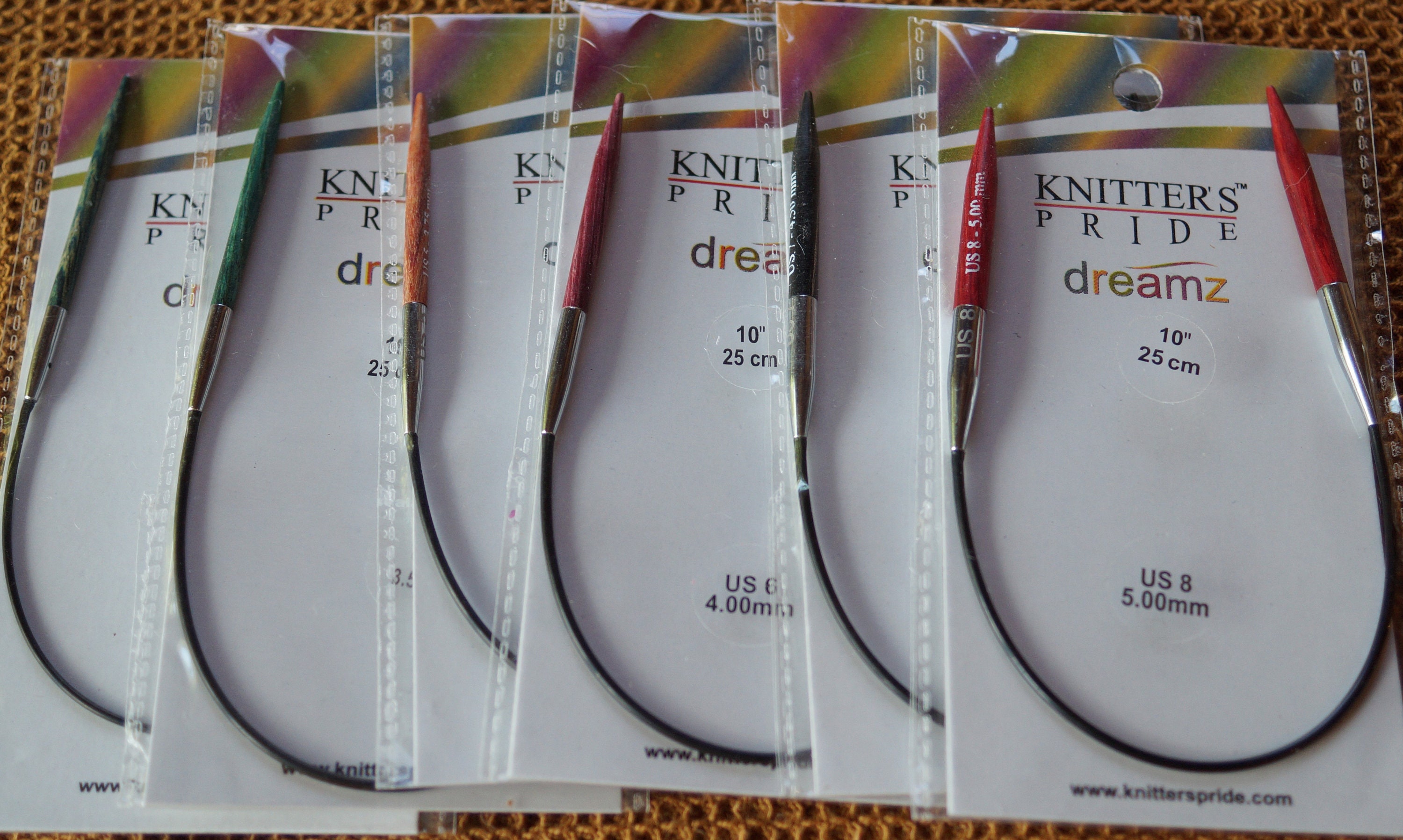 9-10 in. circular KP Dreamz knitting needles