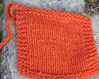 Melon 2 ply worsted weight soft hand dyed wool yarn from our American farm Free Shipping