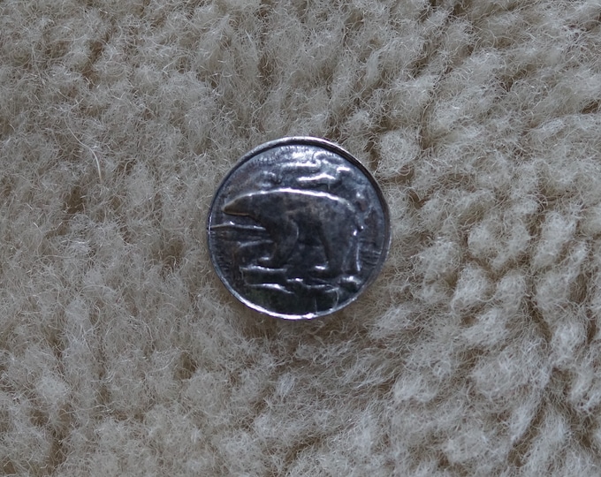 Bear pewter button vintage