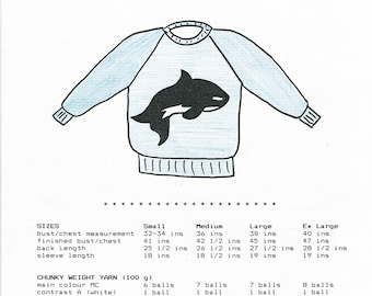 The Whale adult sweater knitting pattern from eweCanknit