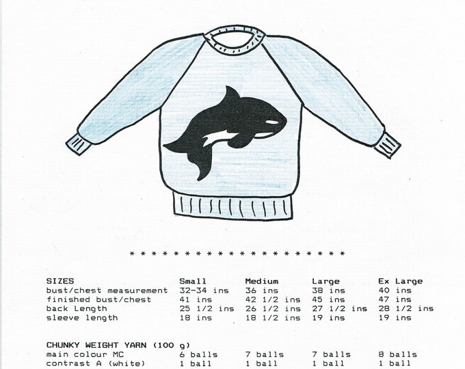 The Whale adult sweater knitting pattern from eweCanknit