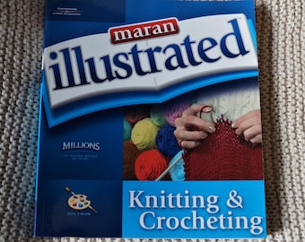 Illustrated Knitting and Crocheting full color many illustrations sale price free shipping offer
