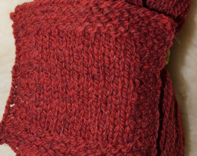 Deep Woods Red sport weight soft wool yarn from our American farm