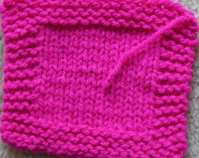 Neon Pink worsted wool hand dyed 3 ply soft wool yarn from our American farm, free shipping offer farm yarn