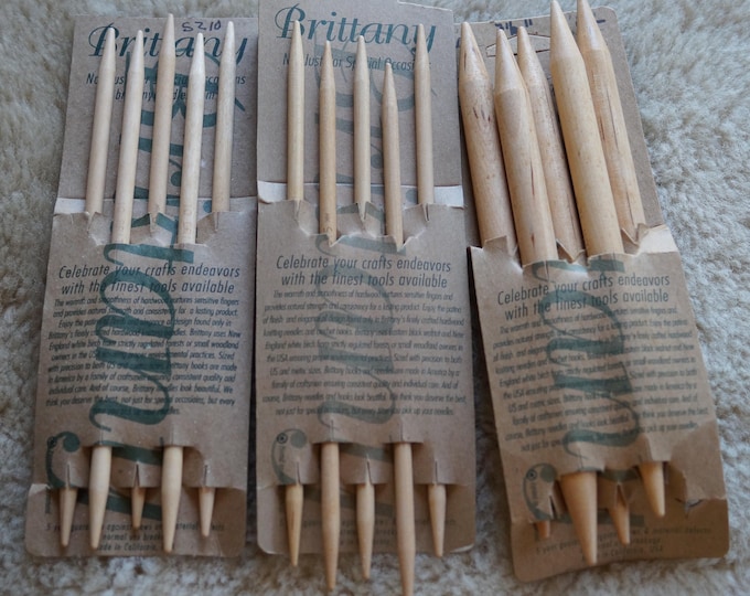 Birch double point Brittany needles made in the USA free shipping offer