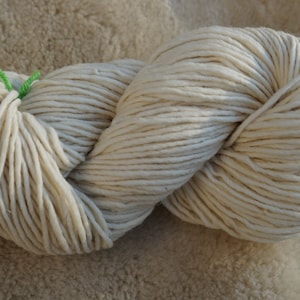 Bulky white sheep 4 strand lopi style soft natural color wool yarn from our small American farm free shipping offer