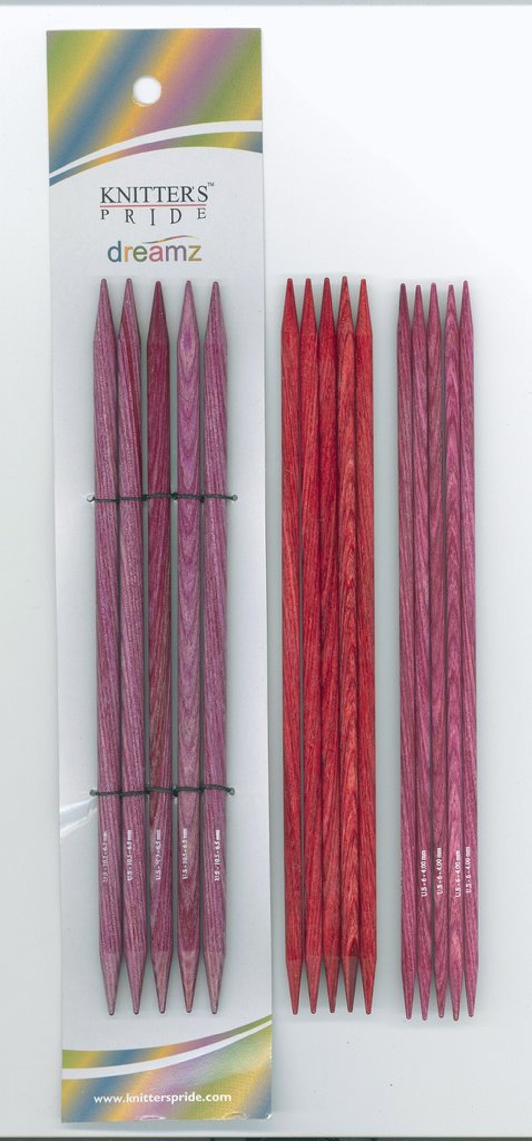Dreamz KP 10 Inch Wood Knitting Needles Assorted Sizes Available