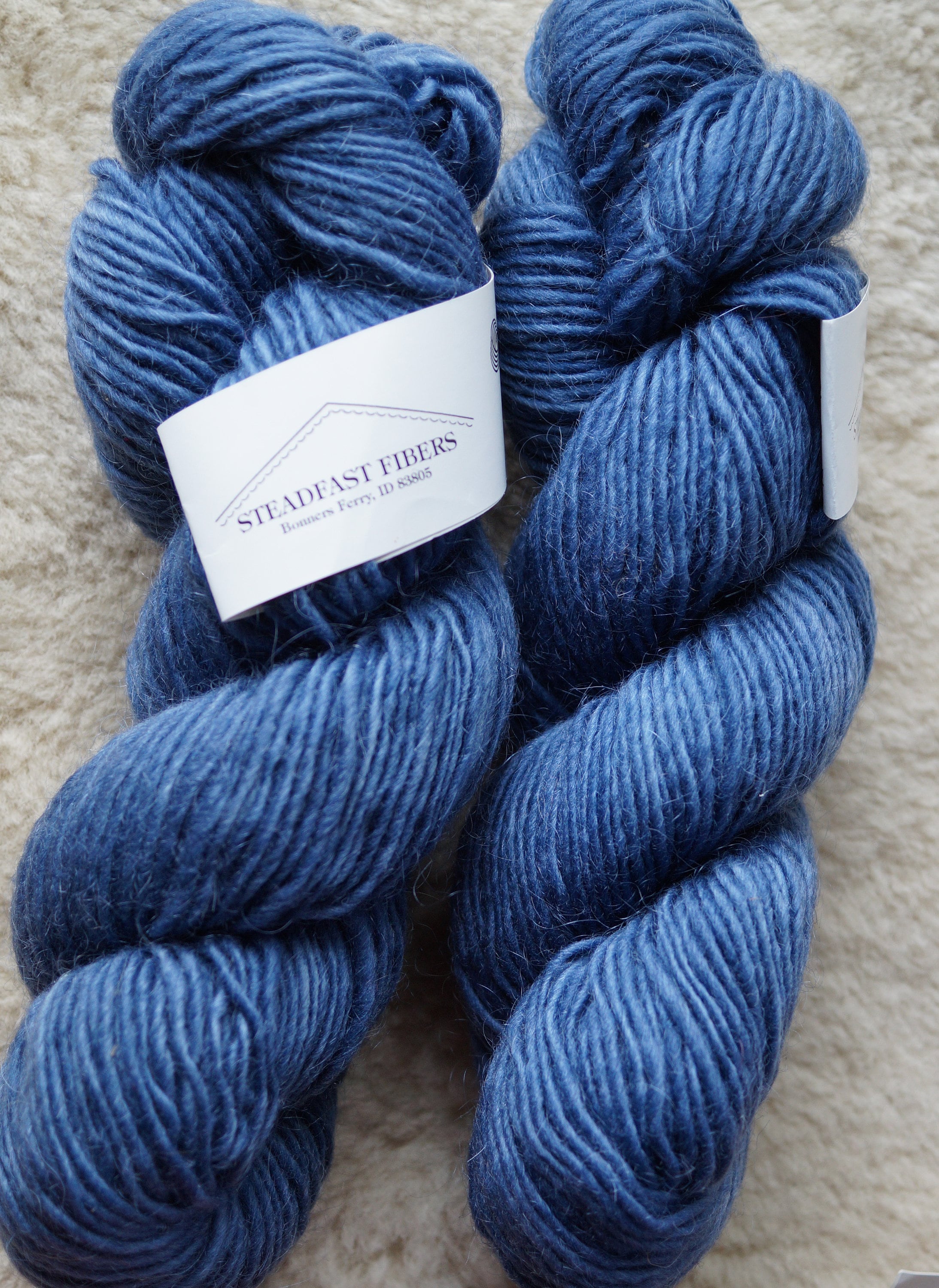 Mohair and wool worsted weight singles yarn from a USA farm, sale price