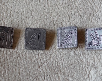 Danforth Egyptian style pewter buttons vintage free shipping offer