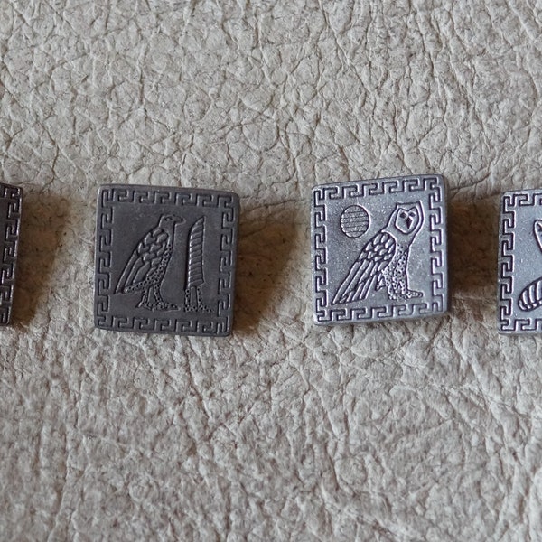 Danforth Egyptian style pewter buttons vintage free shipping offer