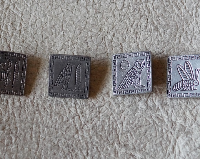 Danforth Egyptian style pewter buttons vintage free shipping offer