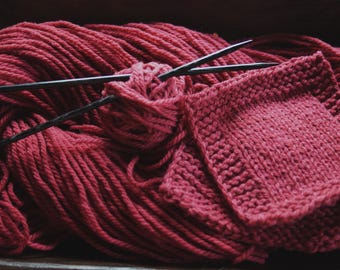 Rosa worsted 3 ply wool farm yarn grown and made in the USA small farm