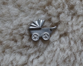 Baby Carriage Danforth vintage button Made in the USA never circulated