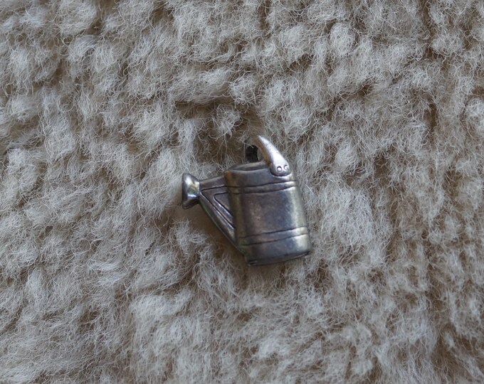 Watering Can pewter button from Danforth vintage button made in the USA