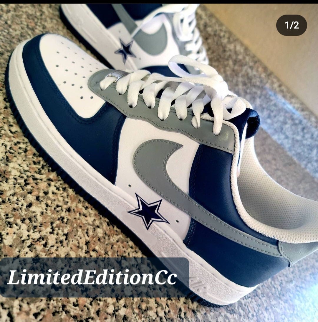 Custom Sneakers inspired by the Cowboys Colors - Etsy