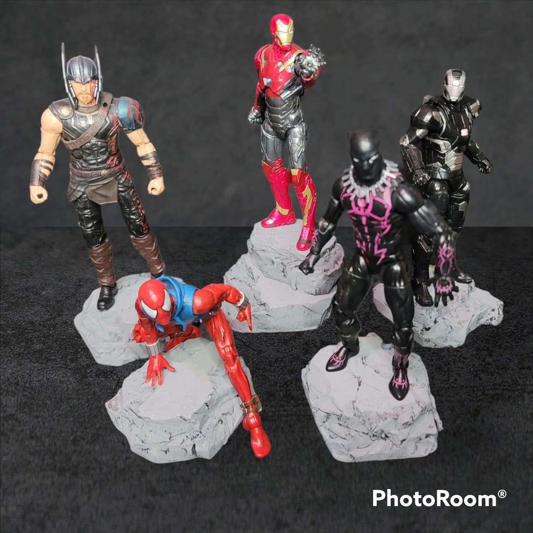 Action Figure Bases set of 5 Etsy