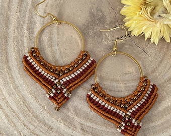 Macrame Earring Orient Copper (1 pair)