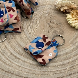 Llavero mini bolso pájaros en cordón