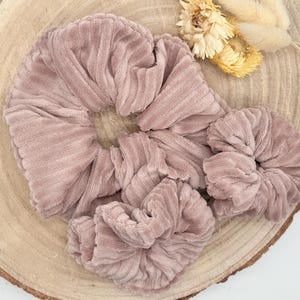 Soft Cord Scrunchie hair tie plain old pink