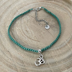Anklet Macrame Ohm Stainless Steel Silver