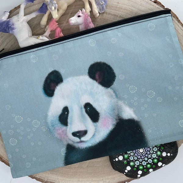 Étui à crayons élégant, sac à stylos, étui à crayons, petit sac cosmétique, ours panda