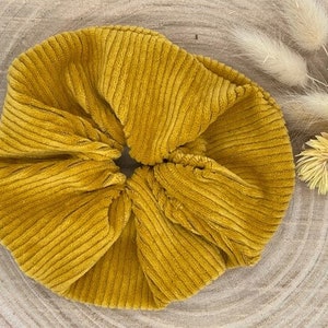 Scrunchie Hair Tie Mustard Uni Brown