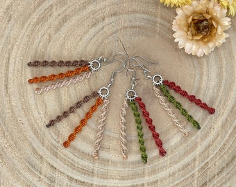 Macrame earrings earrings spirals (1 pair)