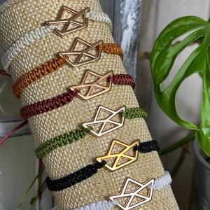 Freundschaftsarmband Makramee Armband Schiff Edelstahl rosegold