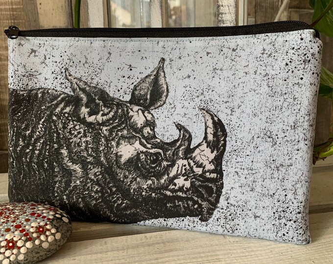 Feather Bag Cosmetic Bag Modes Rhinoceros
