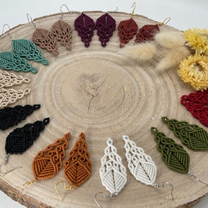 Unique Macrame Earrings Ornament (1 Pair)