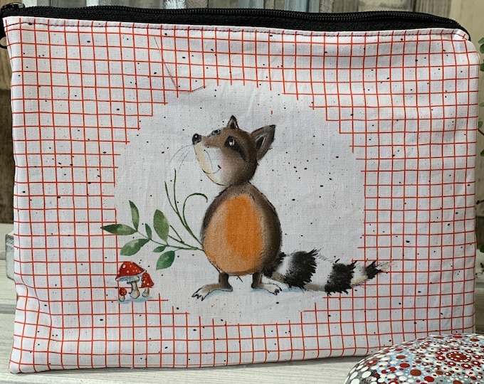 Pen Bag Cosmetic Bag Modes Small Raccoon