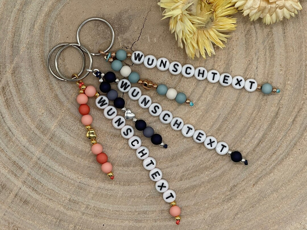 Keychain With Your Desired Text in One Row - Etsy