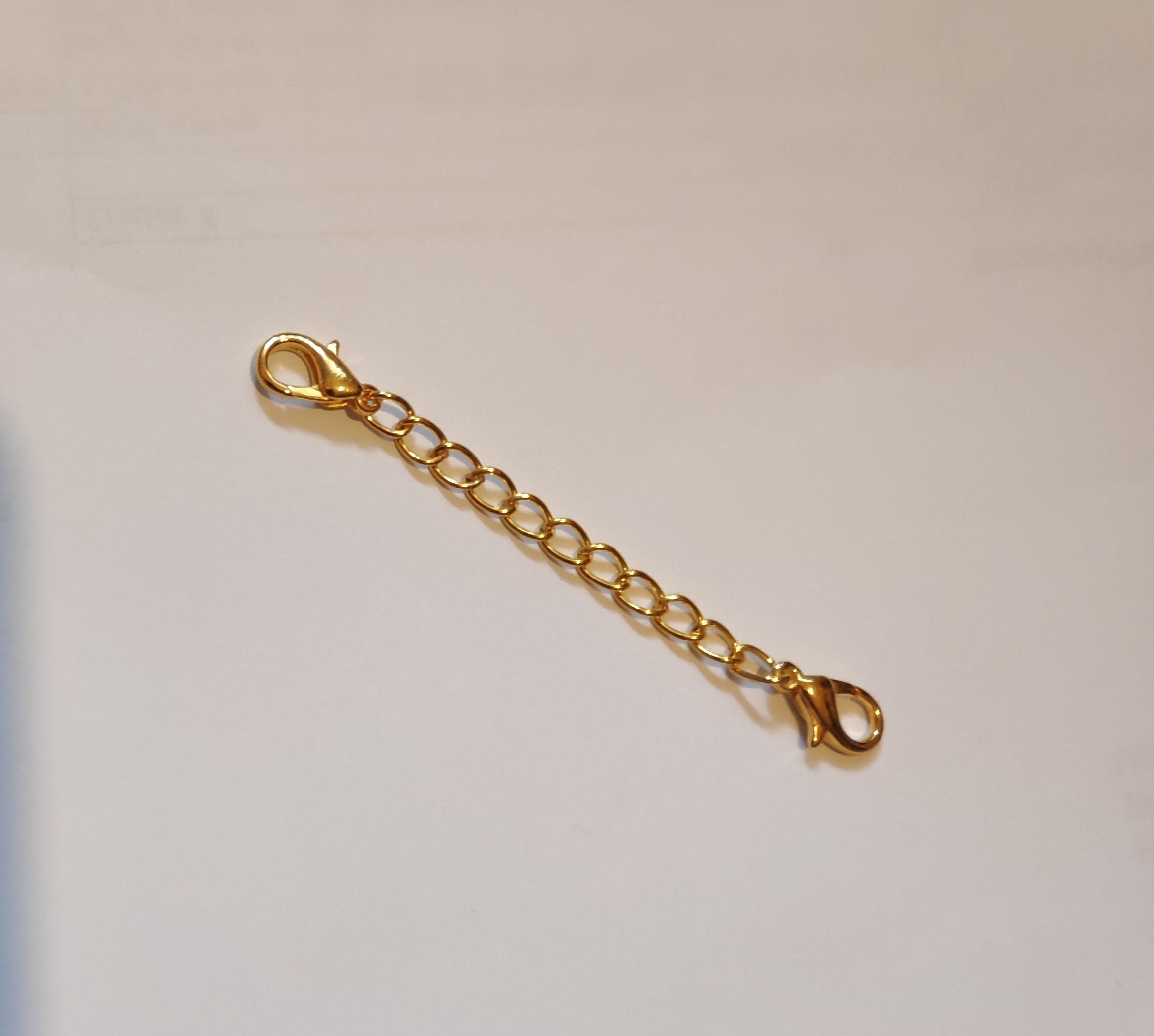 Adjustable Necklace Extender 14K or 18K Real Gold, Removable Chain Extender,  Real Solid Gold Extension Chain Link,1-4 Inch Bracelet Extender 